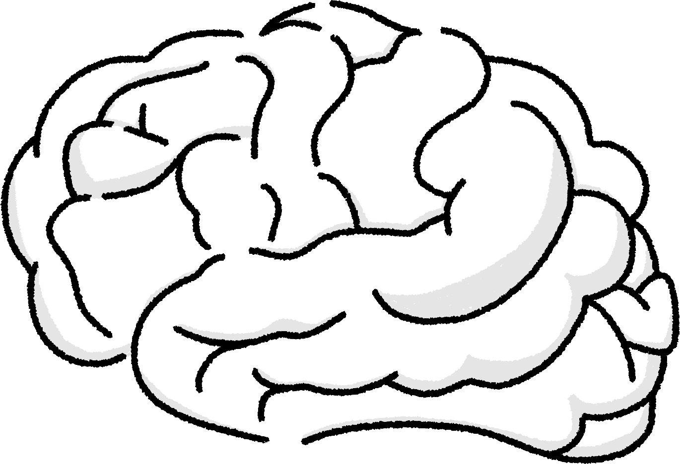 Kids drawing of a brain